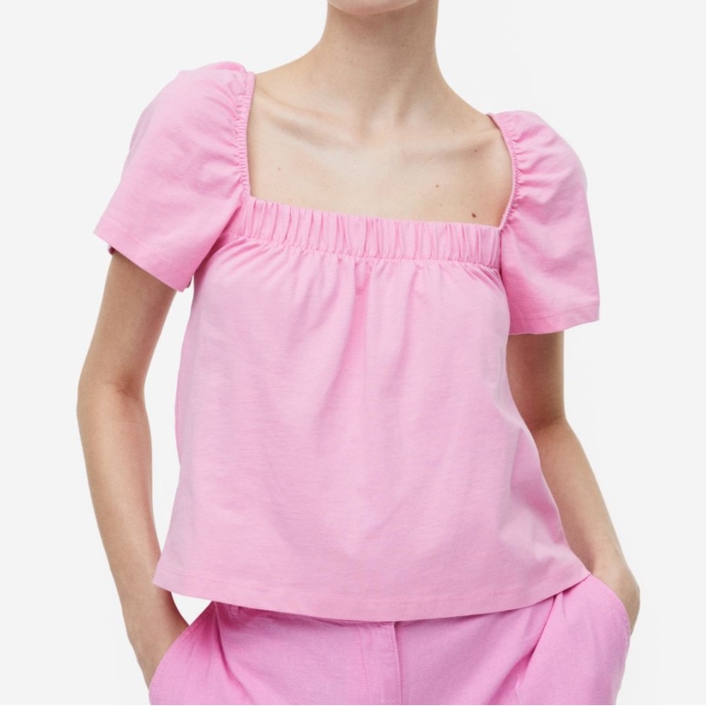 Pink off the shoulder top